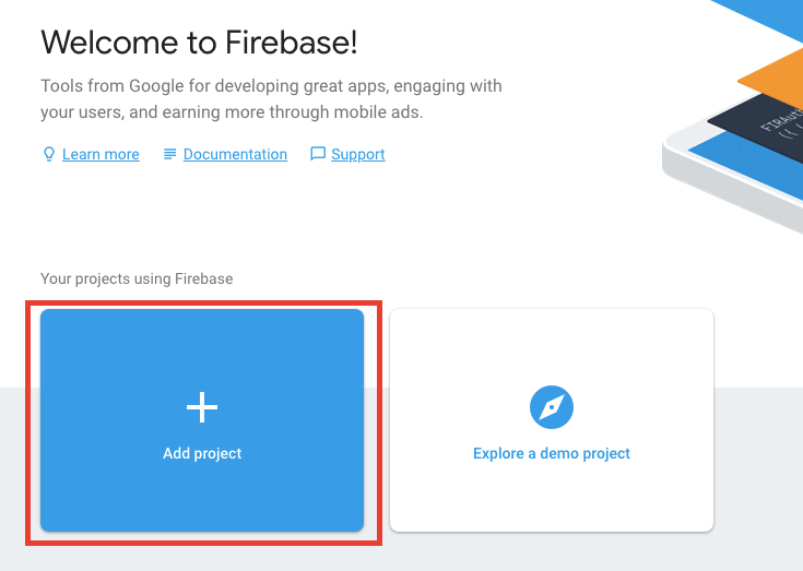 Firebase プロジェクトを作成