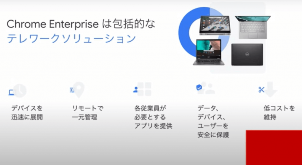 Chrome Enterpriseの包括的なテレワークソリューション