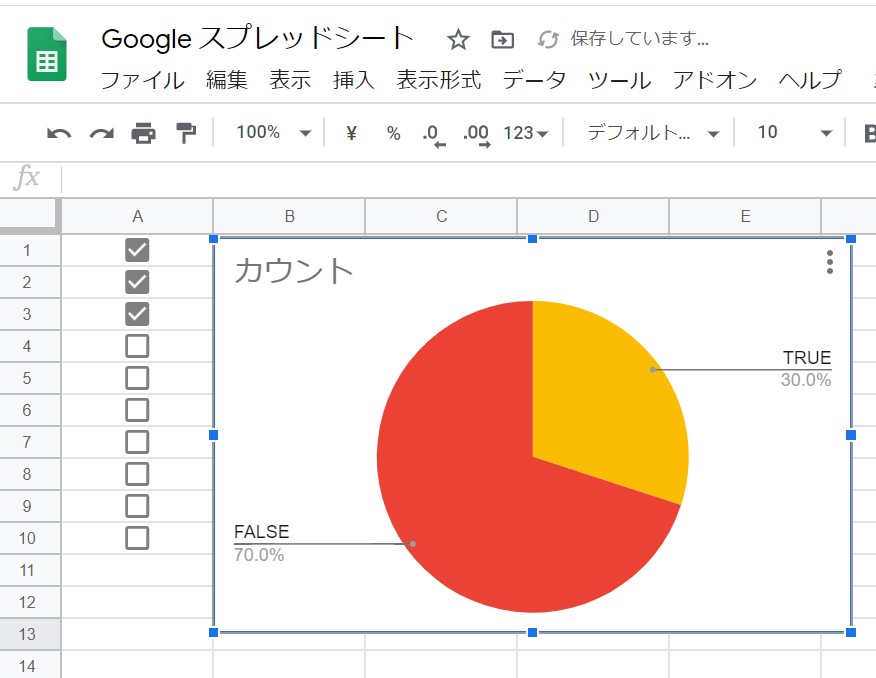 チェックボックスをグラフにする